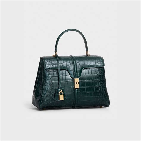 celine box bag crocodile